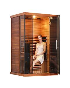 Two Person far Infrared Indoor Sauna With Red Cedar Wood And Full Spectrum Heaters
