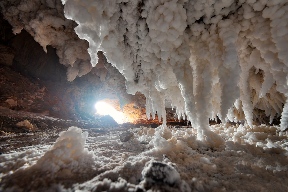 Namakdan Salt Cave on Qeshm Island in Southern Iran taken in January 2019
